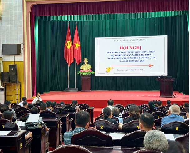 UBND xã Đông Hưng triển khai công tác rà soát hộ nghèo, hộ cận nghèo năm 2026